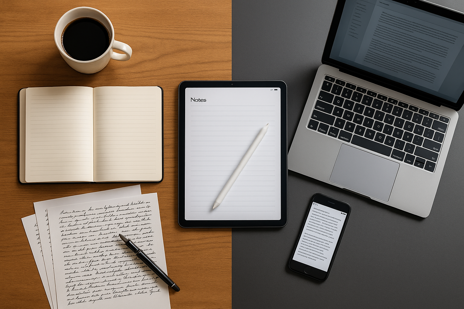 Handschrift vs. Digitale Schrift